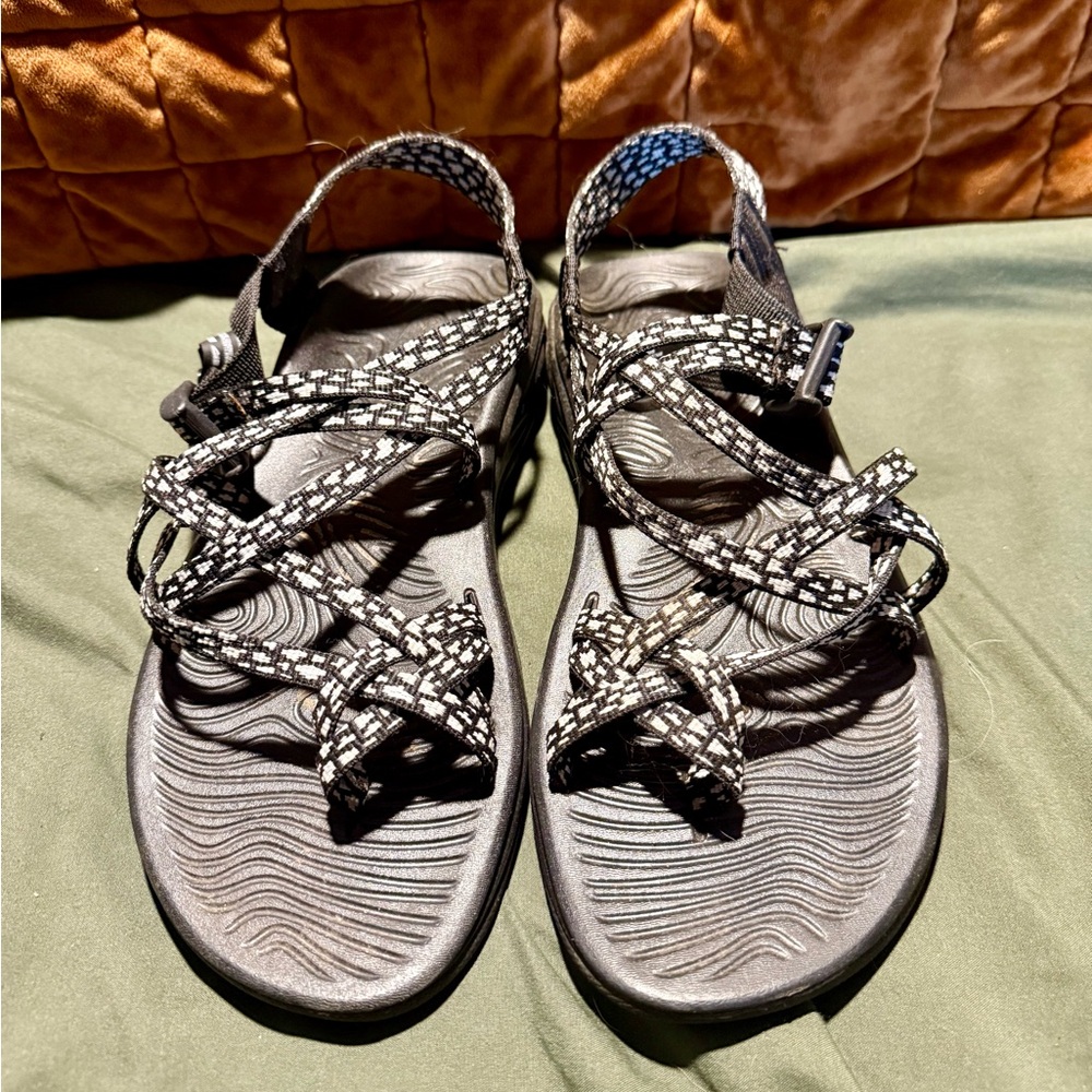 Chaco Black and White Women's Hiking Sandals